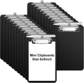 Mini Clipboards 48 Pack A5 6x9 Black Memo Clipboards - Bulk Set