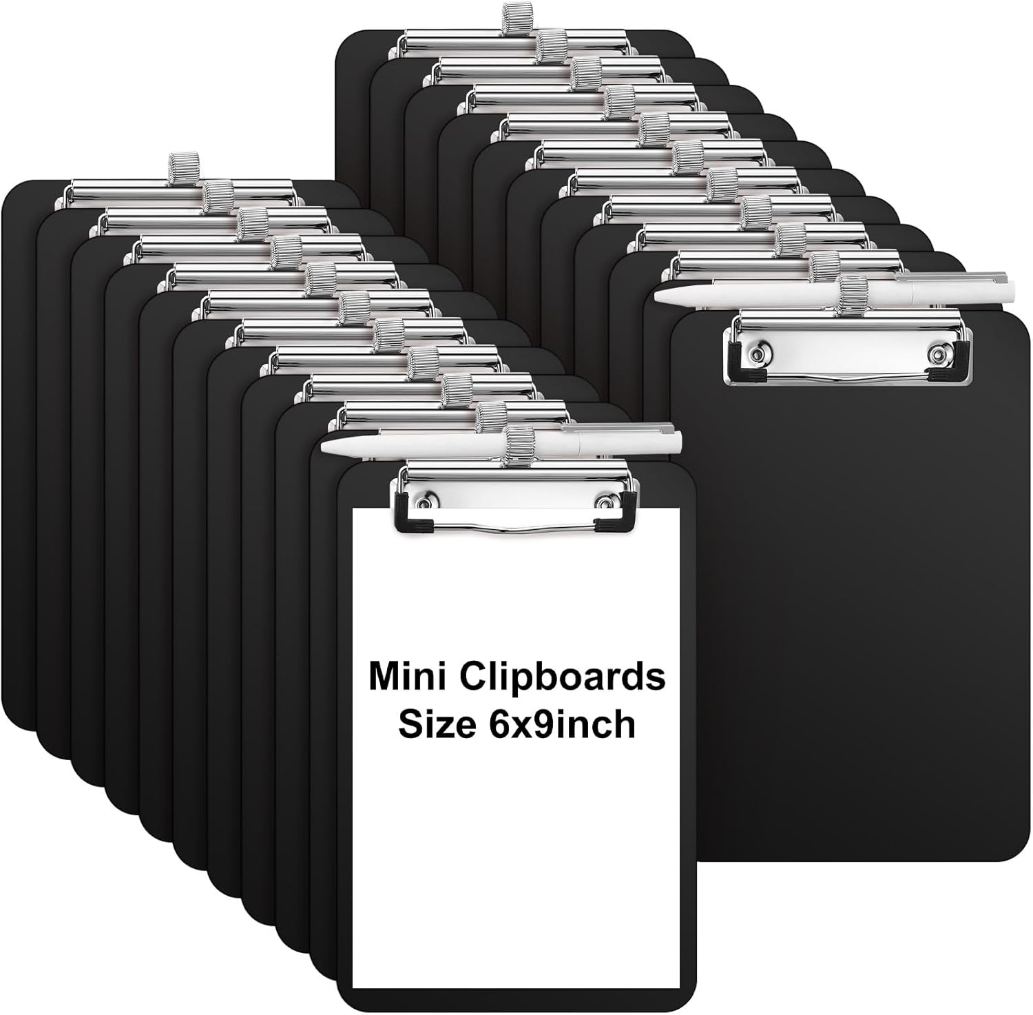 Bulk Mini Clipboards with Pen Holder for School and Office Use