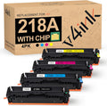 v4ink 218A Compatible Toner Cartridge 4-Color Pack - Upgraded Chip