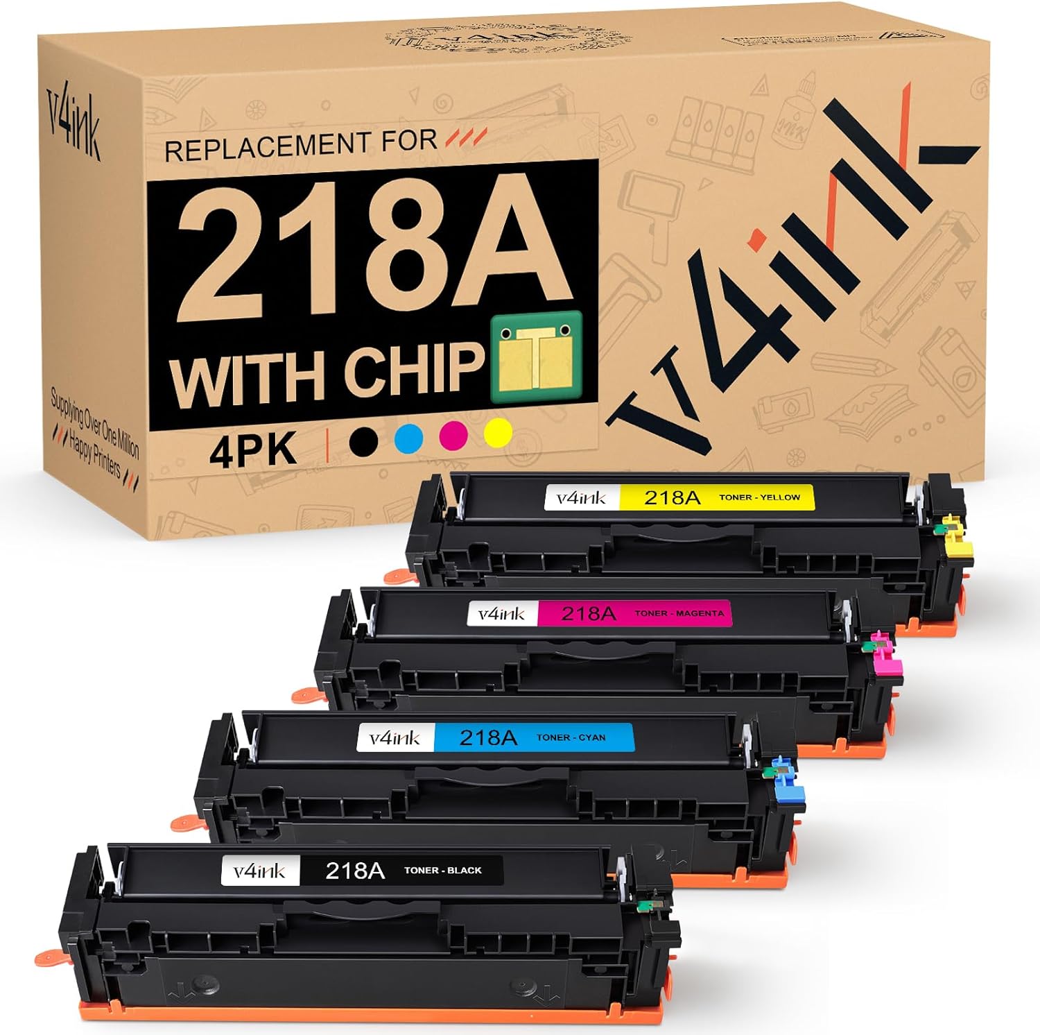 v4ink 218A Toner Cartridge Replacement for HP Color Pro Printers