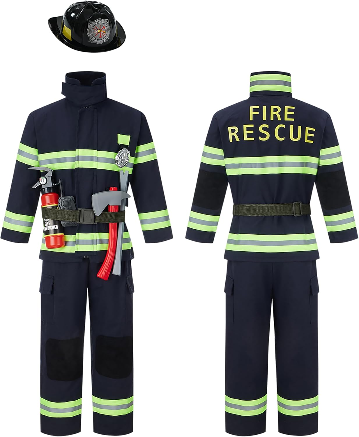 Firefighter Costume for Kids - Realistic Fireman Outfit for Fun