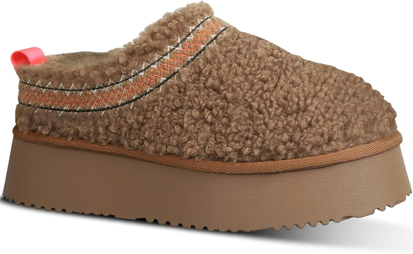 Women's Platform Slippers Mini Boots with Plush Fleece Lining