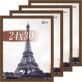 VCK 24x30 Poster Frame Set of 4 - Brown Wood-Grain Frames