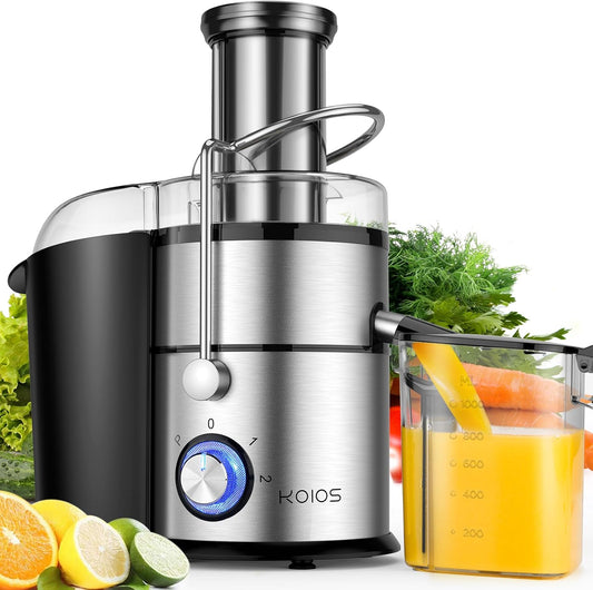 High-Yield KOIOS Juicer: 1300W Power, Large Chute, Copper Motor