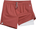 Mens 5in Gym Running Shorts 2 in 1 Quick Dry Built-in Liner
