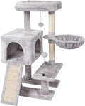 MIAO PAW Cute Cat Tree Indoor Condo - Compact Multi-Level Play House