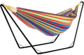 Double Hammock with Stand for Outside - Stable V-Shape Steel Stand