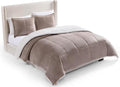 Full/Queen Light Brown Fawn Comforter Set - Plush Reversible Warmth