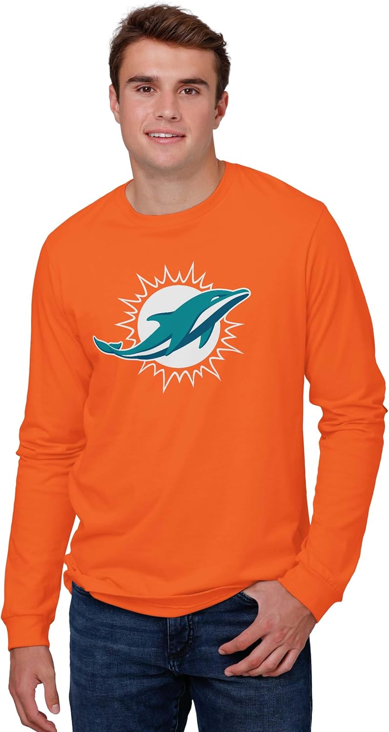 FOCO NFL Mens Team Primary Logo Long Sleeve T-Shirt