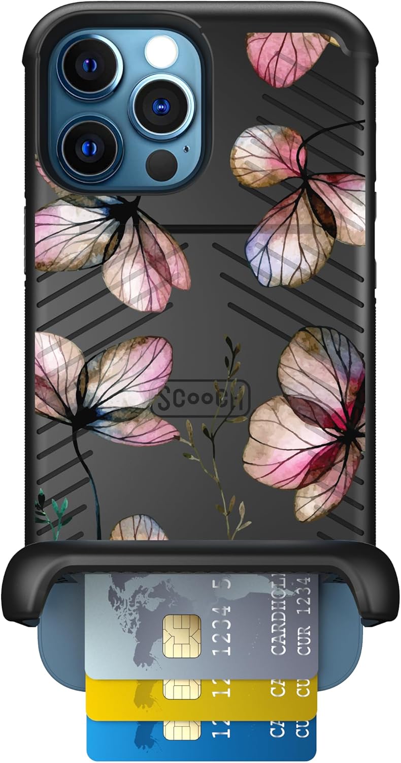 Scooch iPhone 12 Pro Max Case with Card Holder and Kickstand