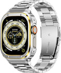 49mm Men's Stainless Steel Band and Case for Apple Watch - Silver/Gold