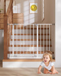 Baby Gate for Stairs 29.5-40.75 in Adjustable Walk-Through Gate