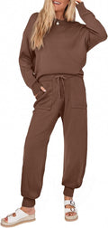 Ekouaer Women's 2 Piece Lounge Set Knit Sweatsuit - Cozy, Versatile