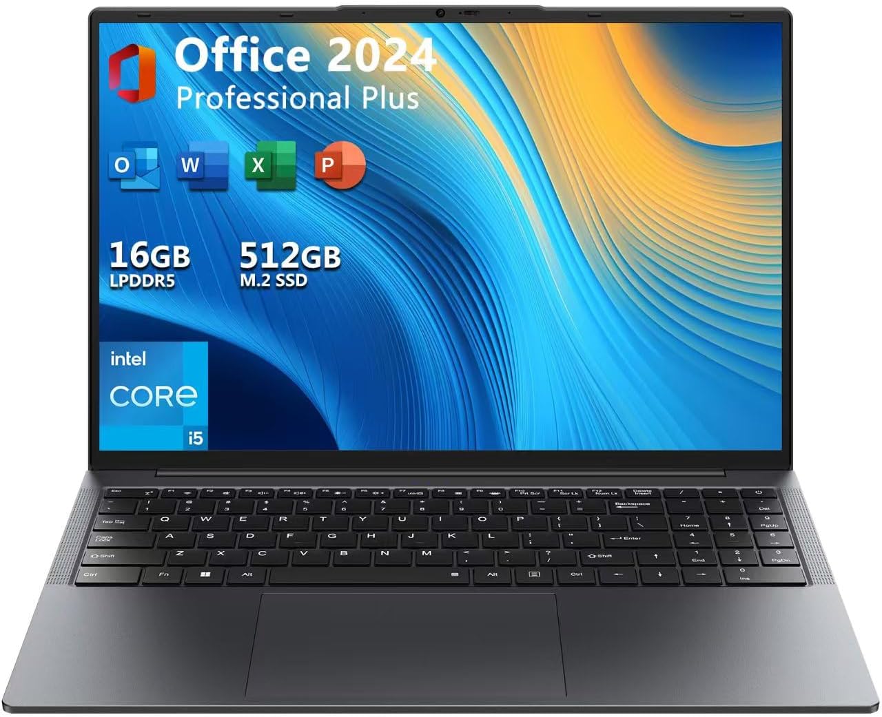 EYY 16in Laptop with Intel Core i5 and 16GB RAM for Efficiency