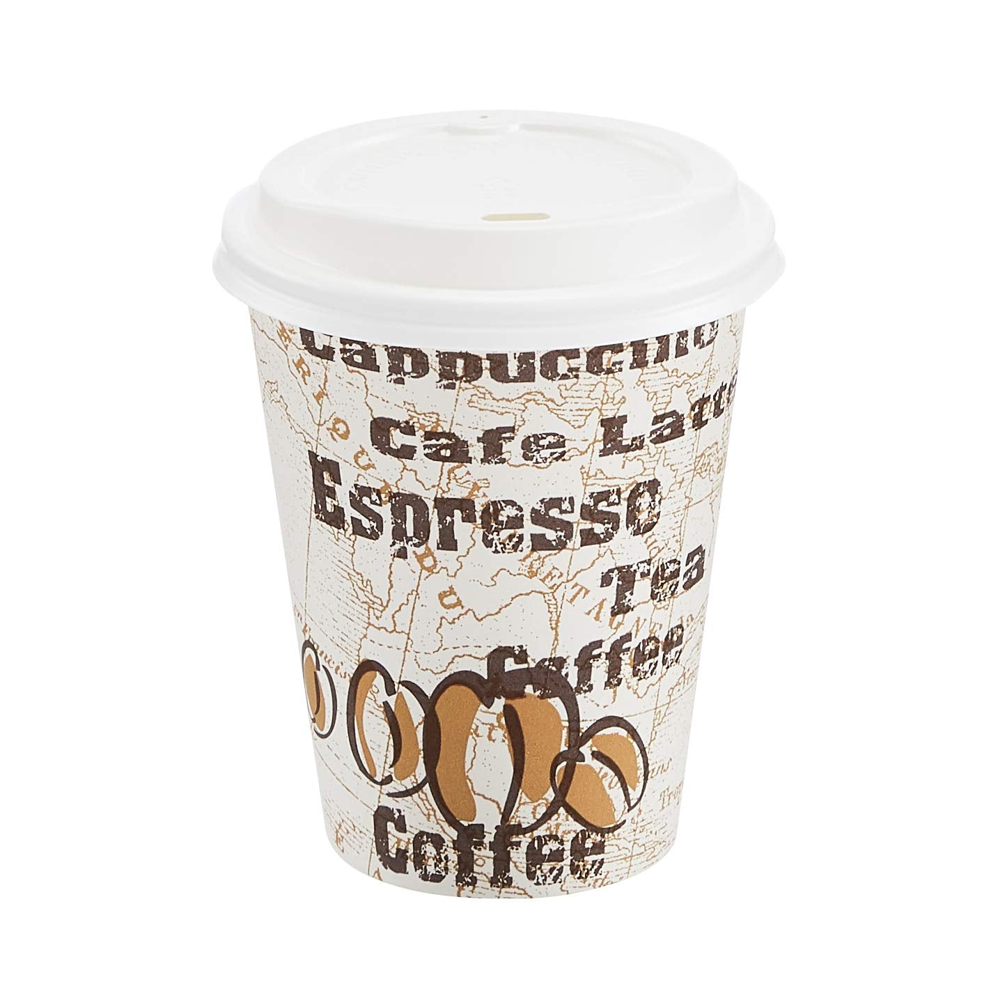 100-Count  Basics Cafe Design Coffee Cups