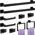 10-Pieces Matte Black Bathroom Accessories Set - Durable SUS304