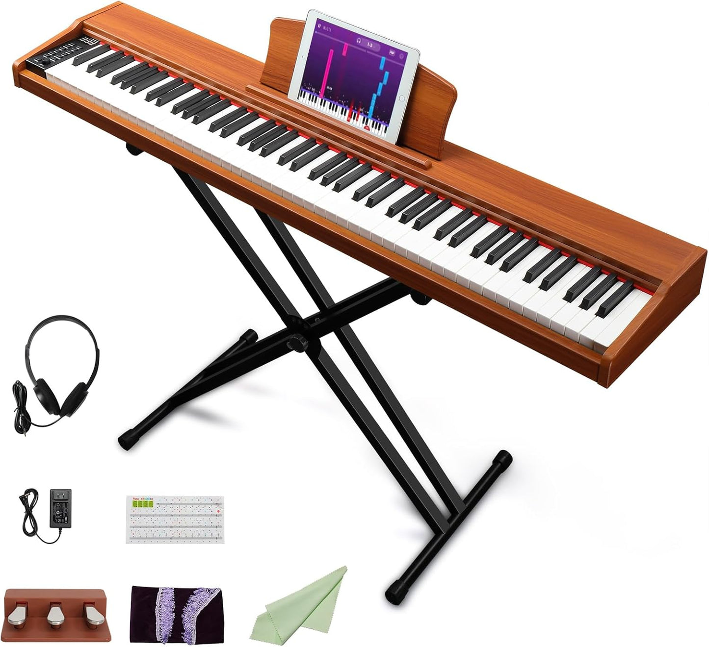 Ktaxon 88 Key Piano Keyboard with Bluetooth and MIDI Features