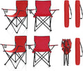 Foldable Camp Chair 4 Pack - Lightweight Portable Outdoor Seats