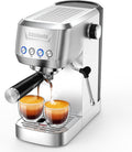 Stainless Steel Espresso Maker, 20 Bar, Milk Frother