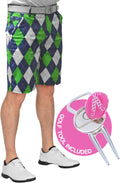 Royal & Awesome Mens Golf Shorts - Comfortable Plaid with Golf Tool