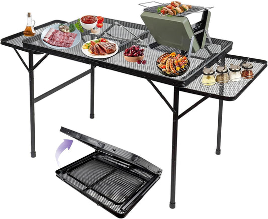 BRIAN & DANY 3x2 FT Camping Table with Wing Panels for Outdoors