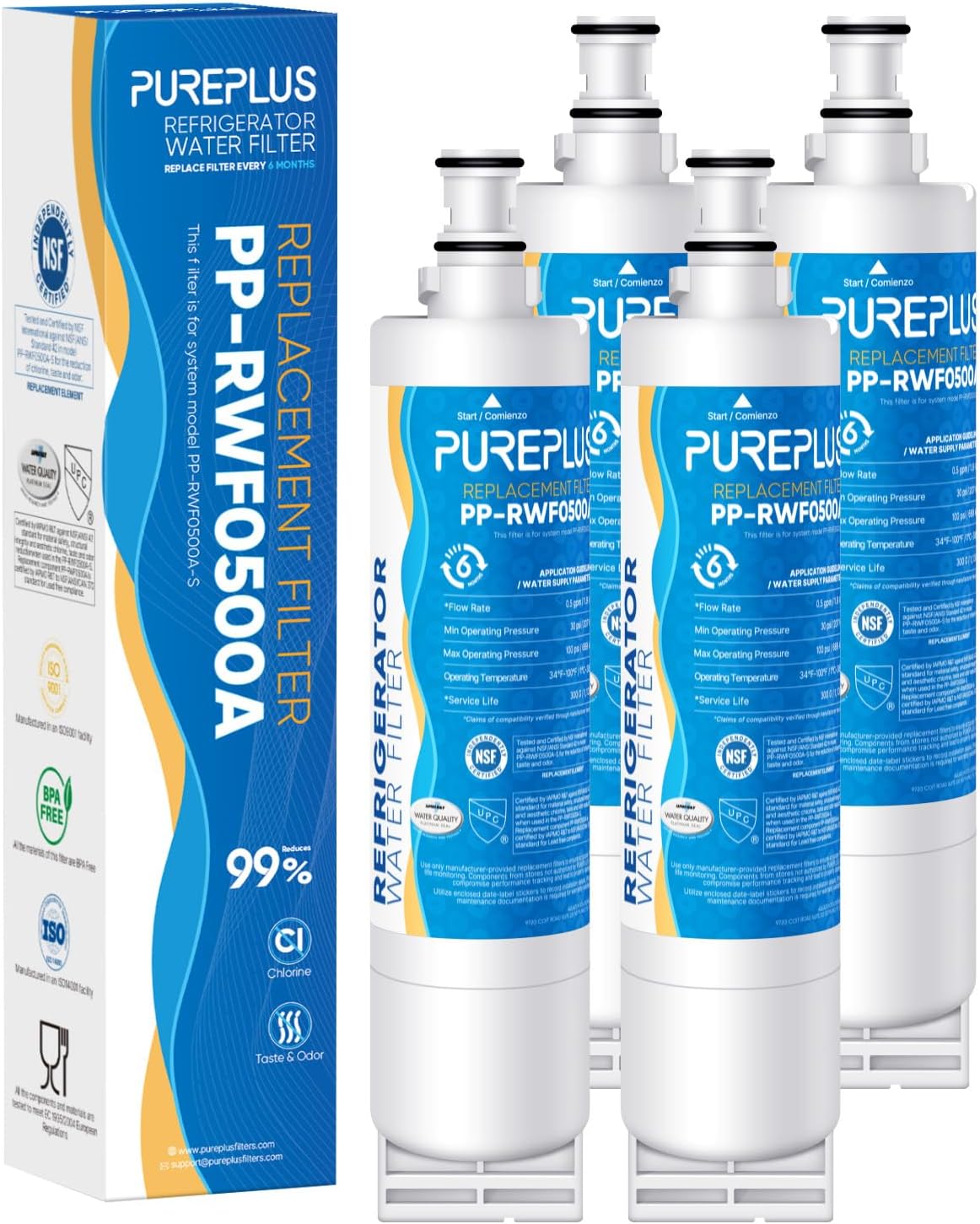 PUREPLUS 4396508 Refrigerator Water Filter for Clean Water