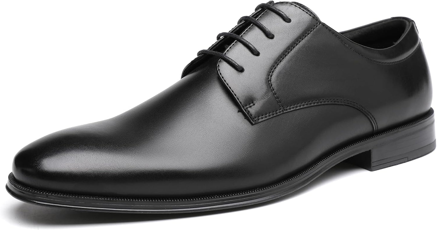 DECARSDZ Mens Classic Formal Oxford Lace-up Patent Leather Shoes