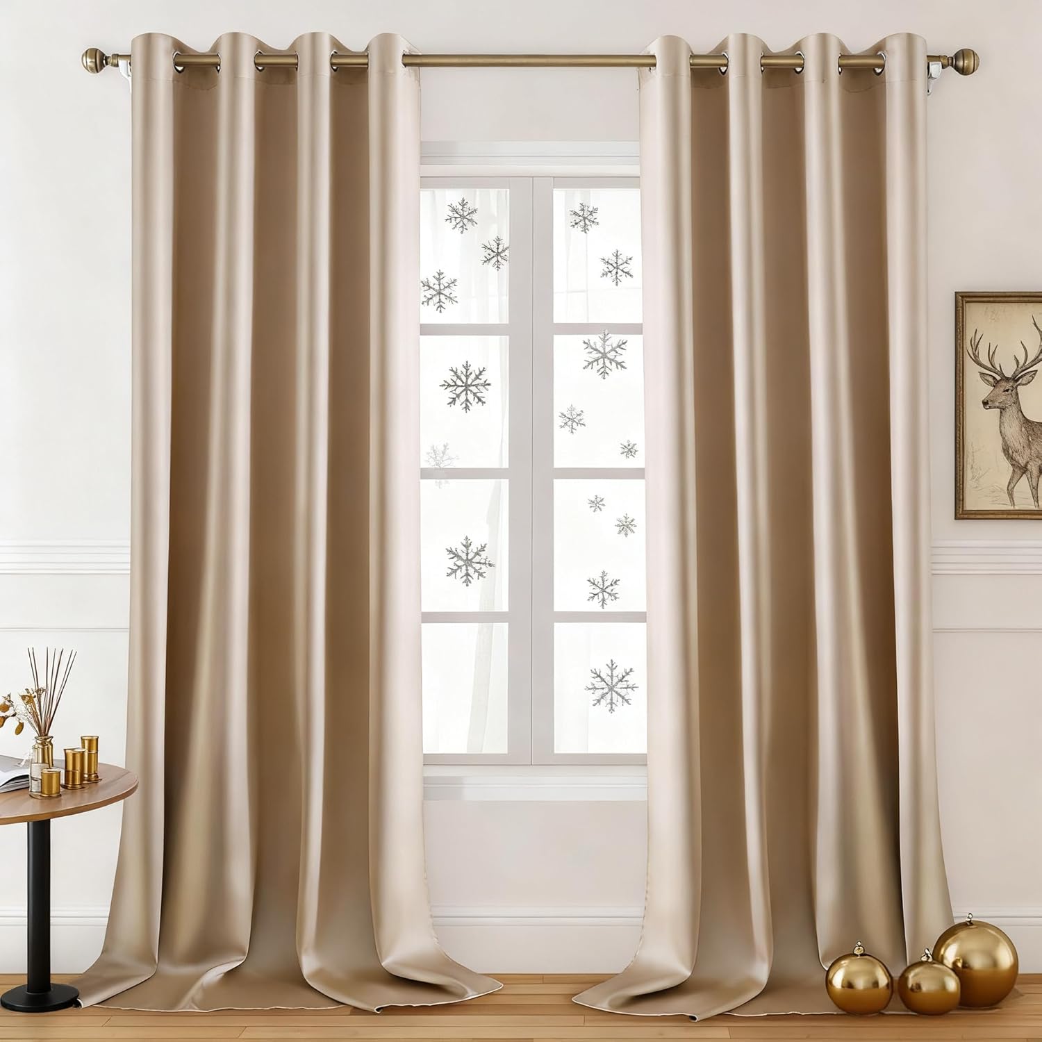 Luxury Faux Silk Blackout Curtains for Elegant Bedroom Decor