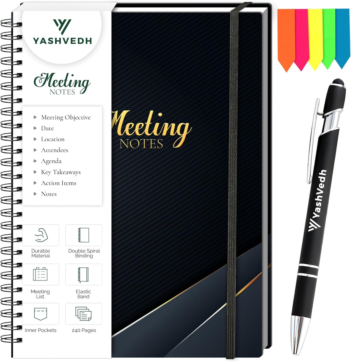 Project Planner & Meeting Notes Organizer - Compact & Complete