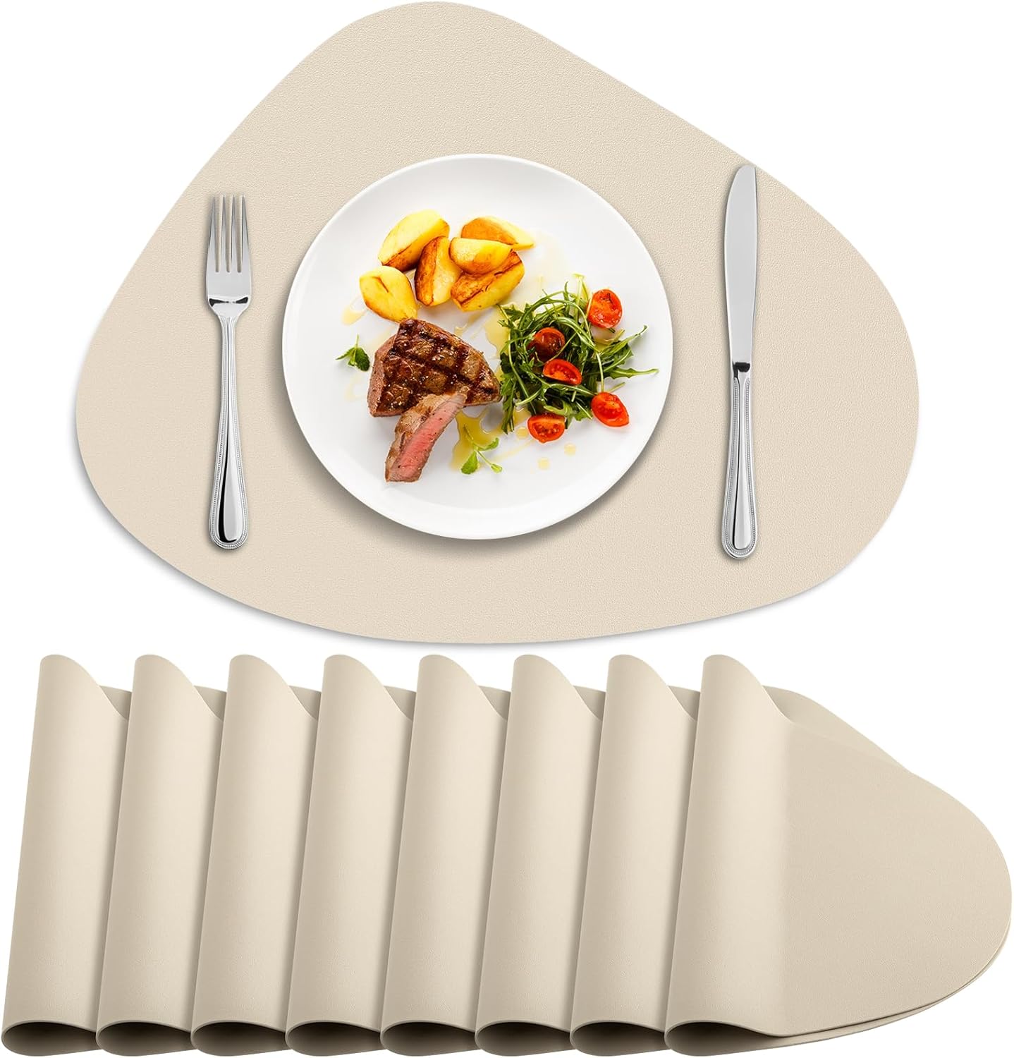 Heat Resistant Leather Placemats Set of 8 for Elegant Dining