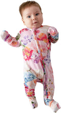 Convertible Footless Baby Sleepers for Girls - 2-Way Zipper