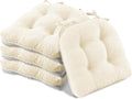 Basic Beyond Chair Cushions for Dining Chairs 4 Pack - Tufted 15.5 x