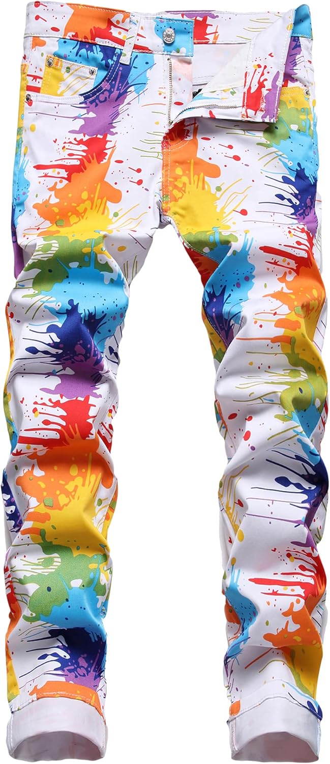 Enrica Men's Casual Printed Jeans for Trendy Street Style