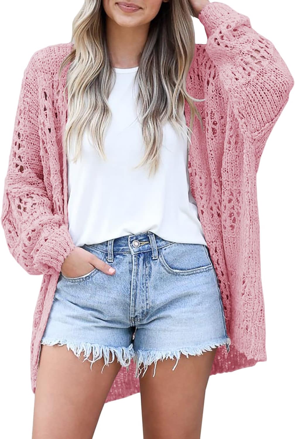 Mafulus Women's Crochet Cardigan Kimono for Boho Style Lovers