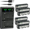 Kastar NP-F550 F570 4-Pack Battery with LTD2 USB Dual Charger