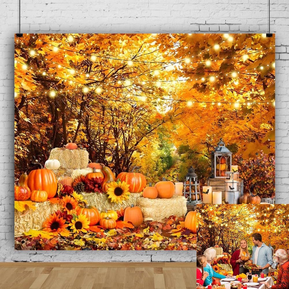 Fall Forest Scenery Backdrop for Photography 10x8ft Autumn Decor