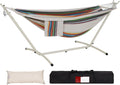 Double Hammock with Stand - Heavy Duty 2-Person Outdoor Hammock