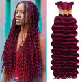 Human Braiding Hair for Boho Braids 3 Bundles 16in Deep Wave - Durable