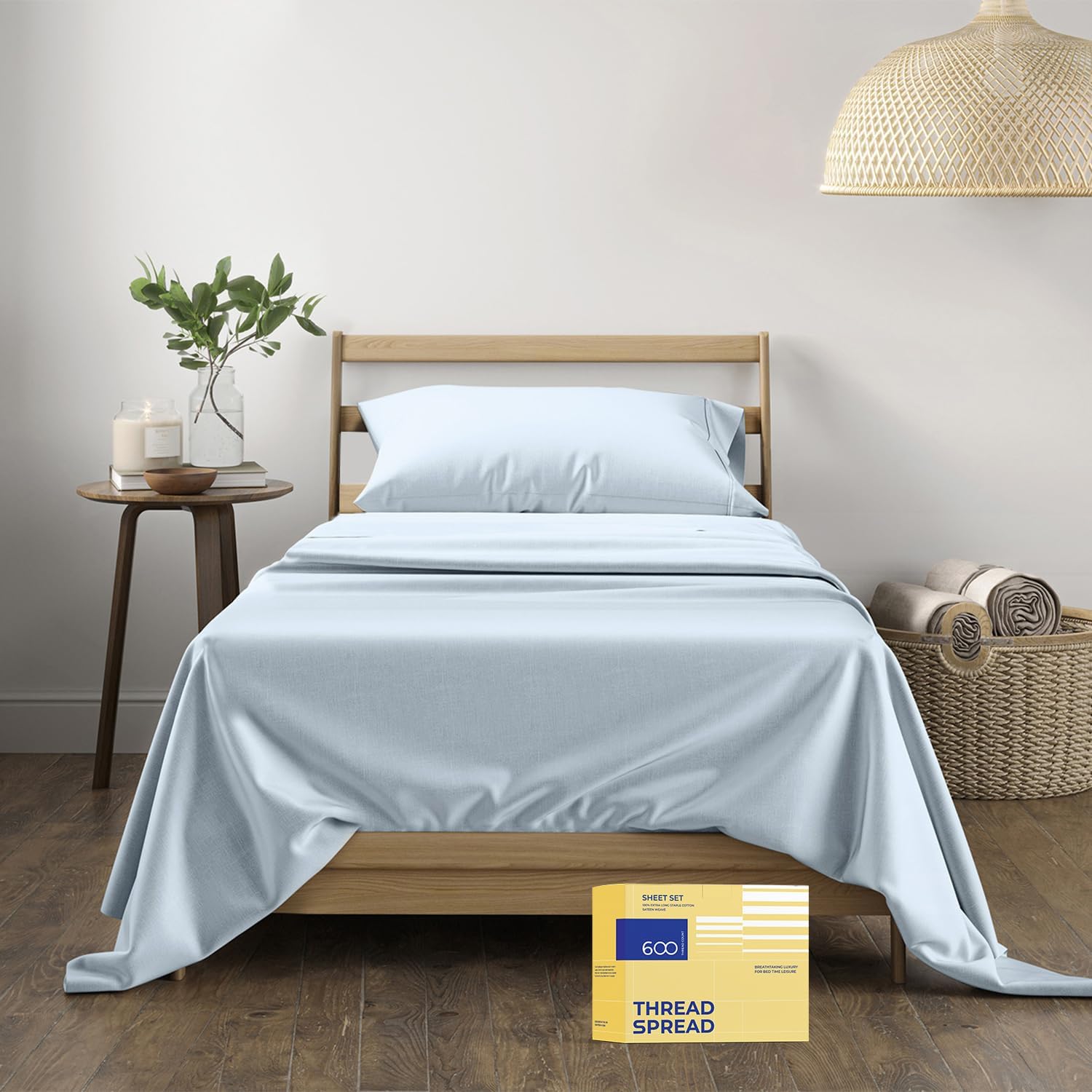 Luxury Egyptian Cotton Sheets Twin XL - 600 Thread Count Set