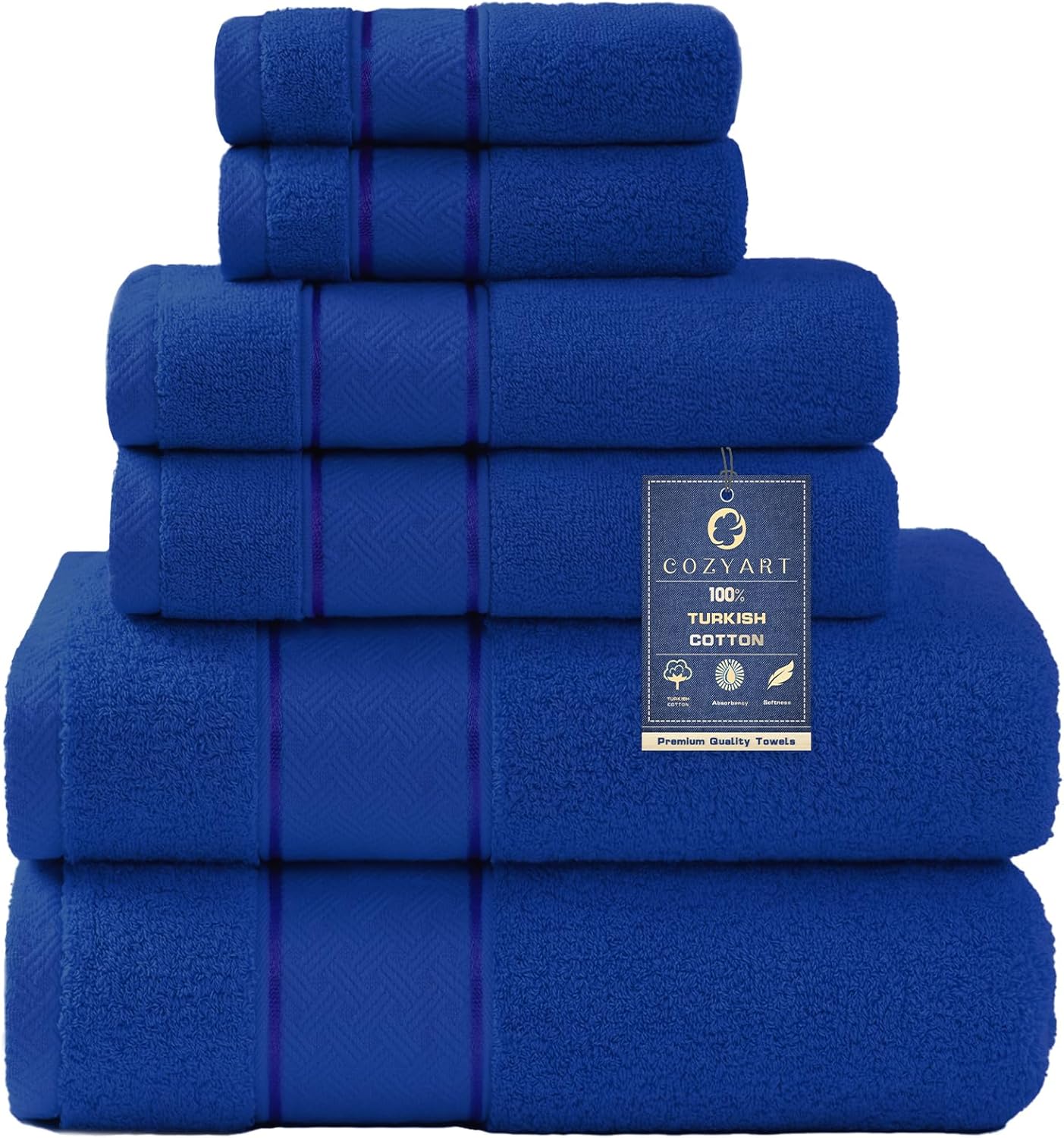 Luxurious 100% Turkish Cotton Bath Towels Set for Comfort