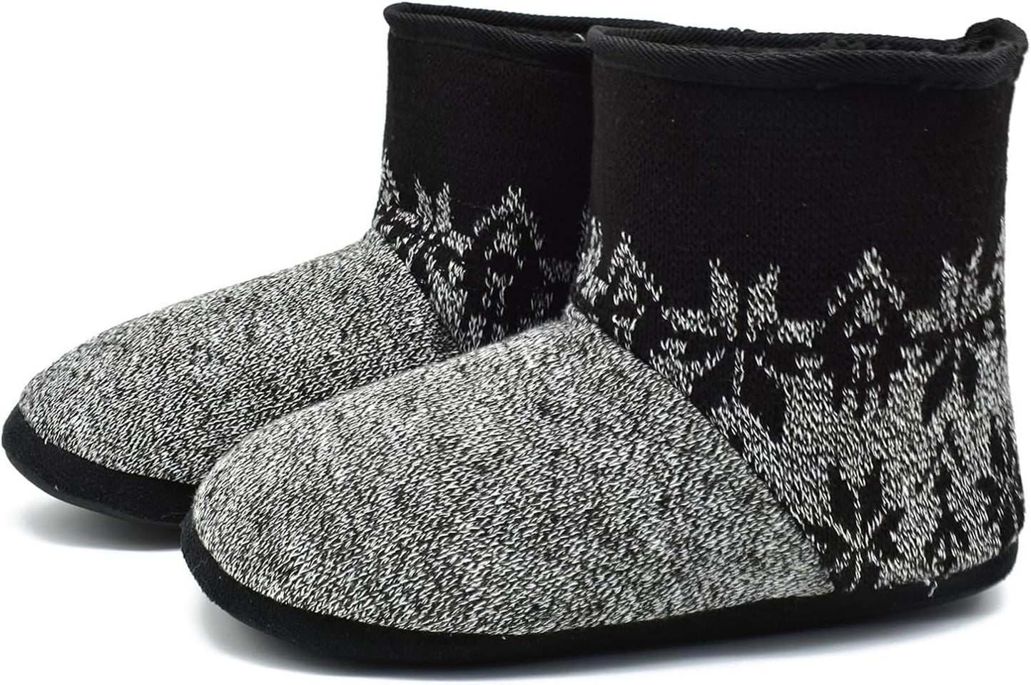 Cozy Memory Foam Slipper Boots for Men with Rubber Sole
