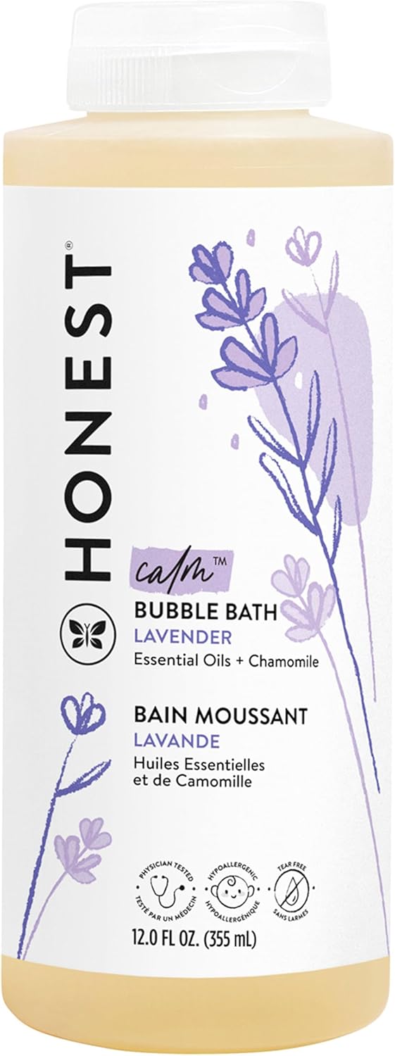 The Honest Co. Baby Foaming Bubble Bath | Gentle Lavender Calm | 12 oz