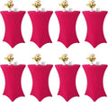8 Pack Cocktail Table Covers 32x43 in Fitted Stretch Spandex - Wrinkle