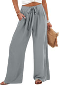 Wide Leg Palazzo Pants High Waist Flowy Trousers - Comfortable Summer