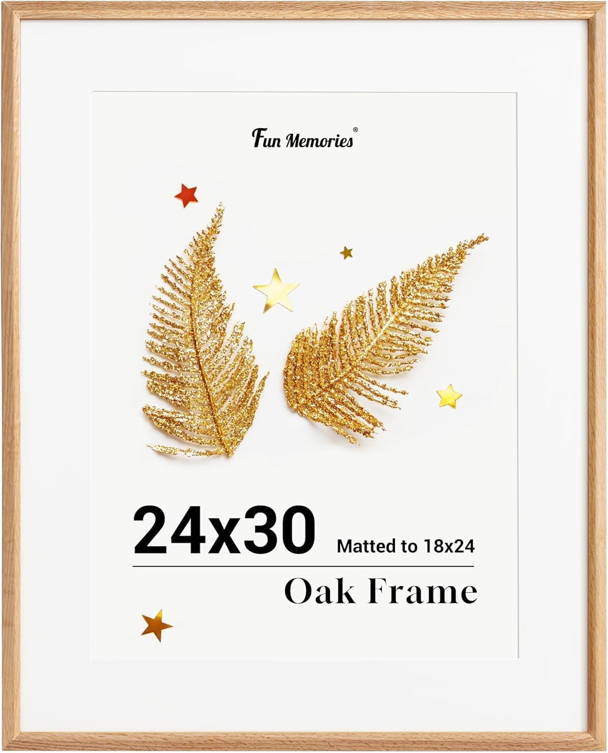 24x30 Picture Frame in Solid Oak Wood for Elegant Home Decor