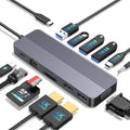 Docking Station 3 Monitors USB C Hub - 13 in 1 Triple Display