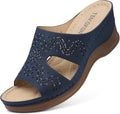 Wedge Sandals for Women - Comfortable Low Wedge Slip On Sandals