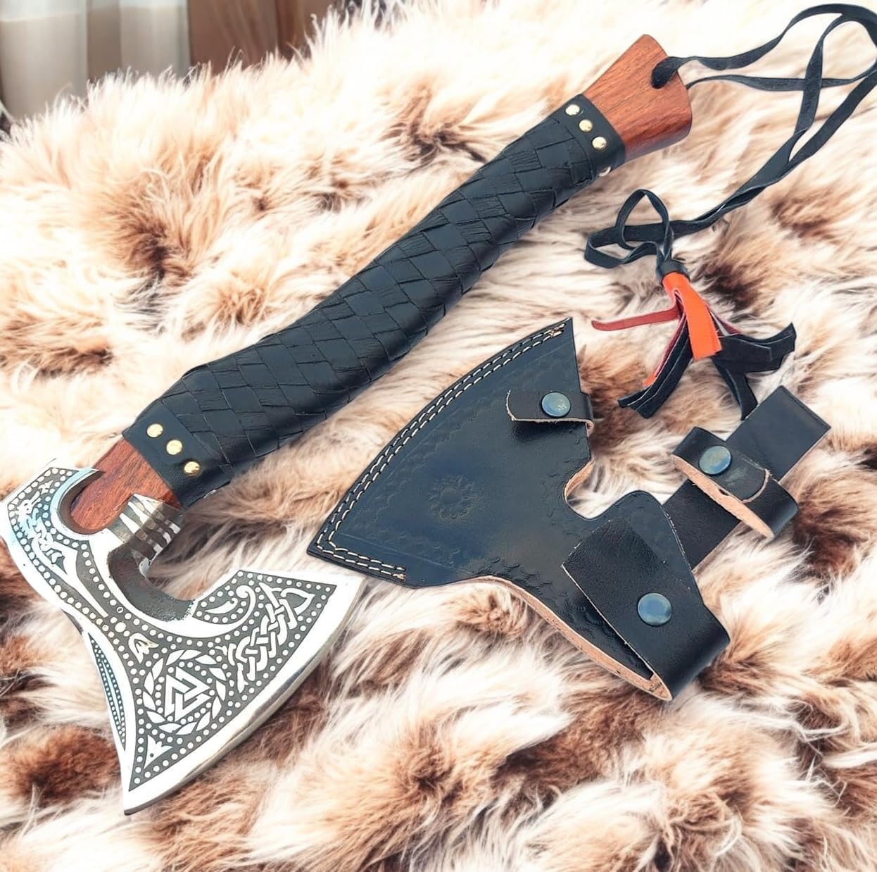 Poshland AX-7000 Custom Gift Forged Carbon Steel Viking Axe