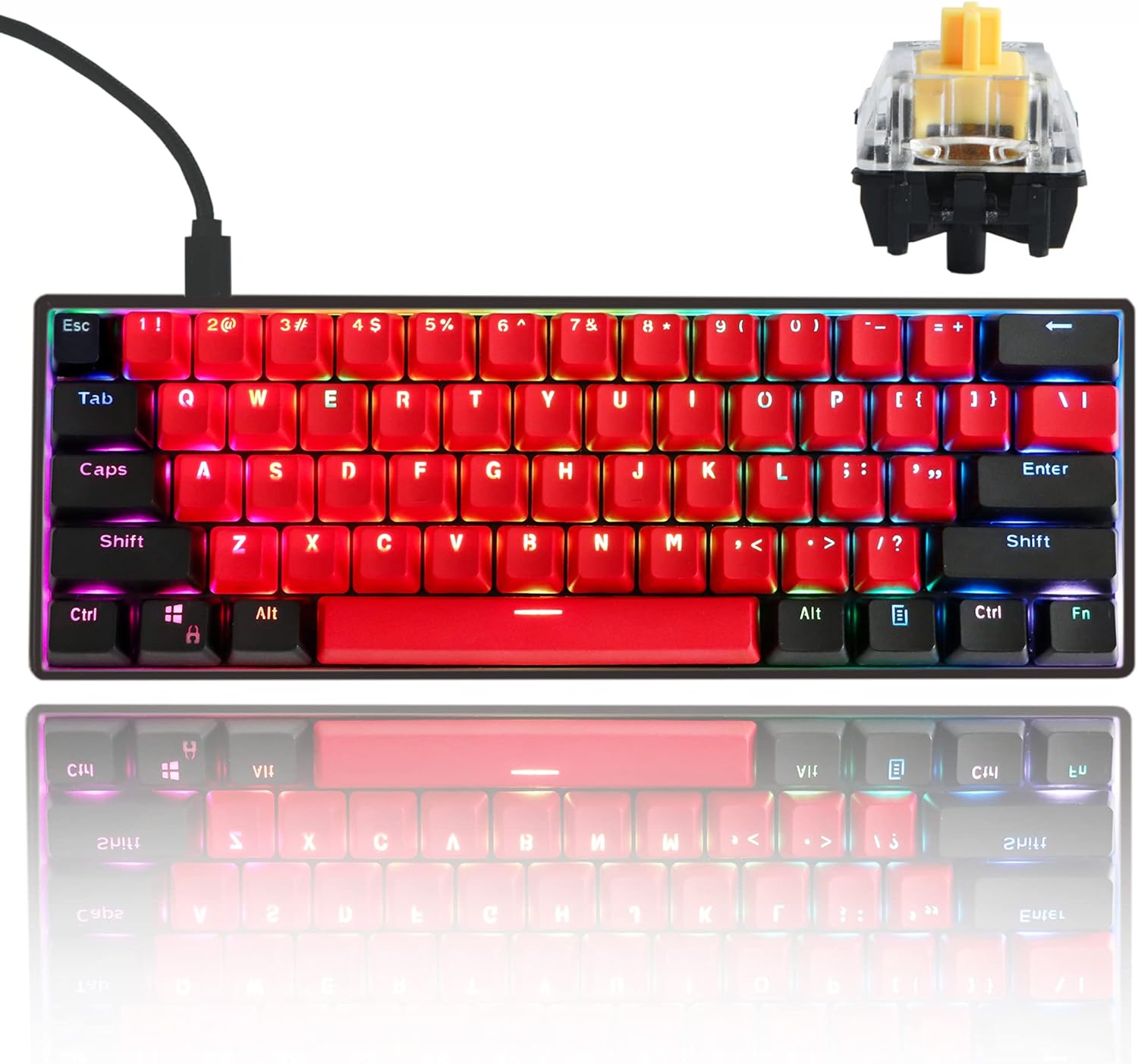 GTSP Gk61 SK61 60 Percent Mechanical Keyboard for Gamers