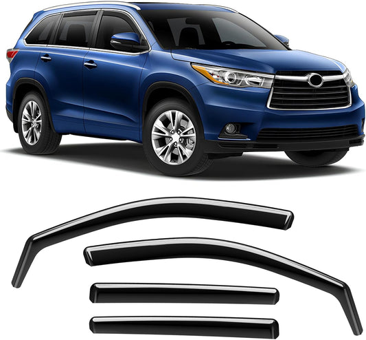 In-Channel Rain Guards for Toyota Highlander 2014-2019 - 4 PCS